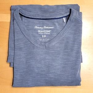 Tommy Bahama Islandzone Men's V-Neck T-Shirt size Small in Gray